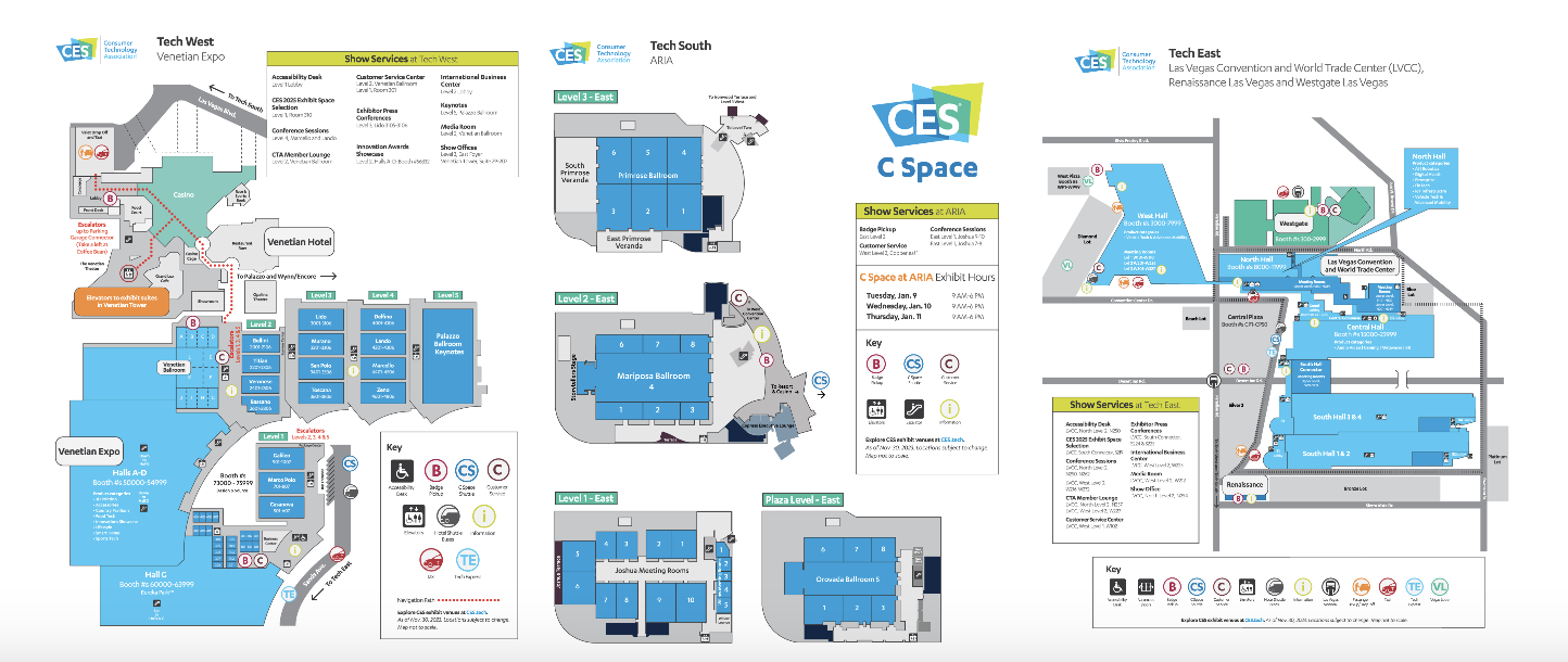 CES2024 Show Locations Map : All Venues