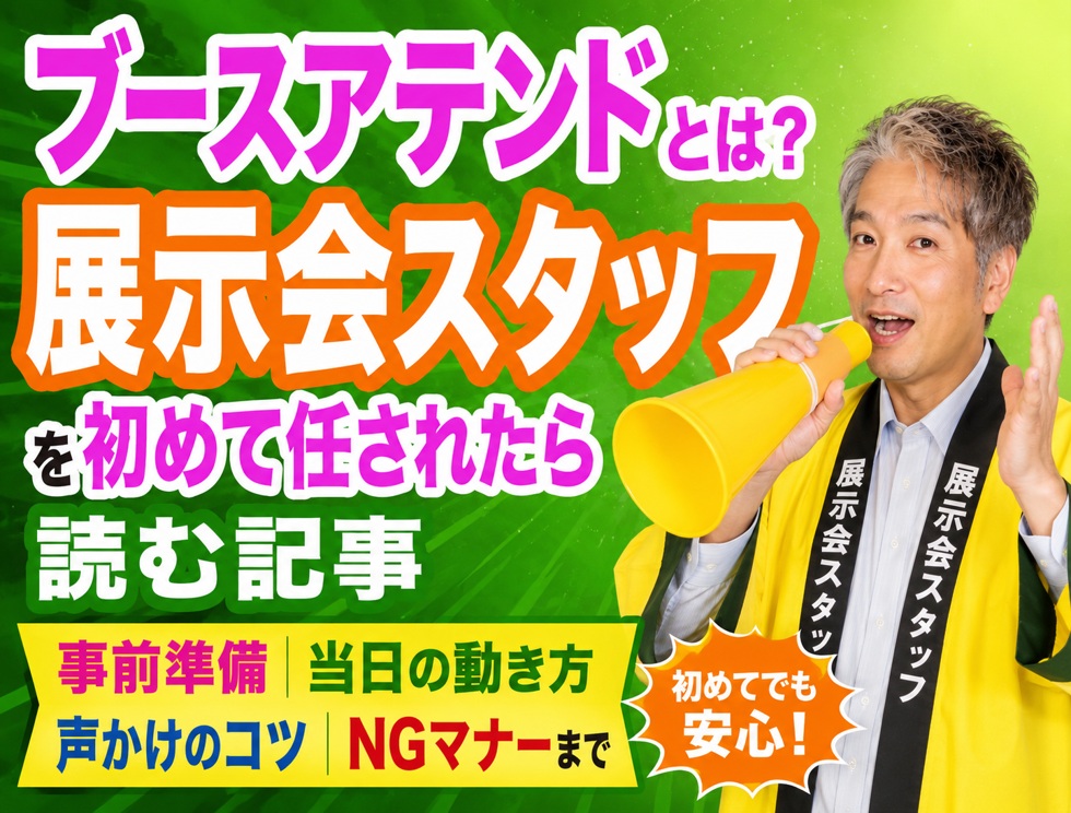 ブースアテンドとは？展示会スタッフを初めて任されたら読む記事