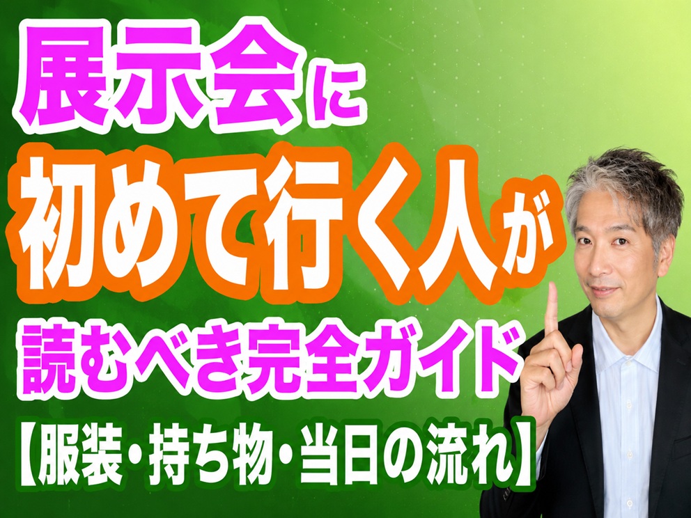 展示会にはじめていく人ガイド　持ちもの、事前準備