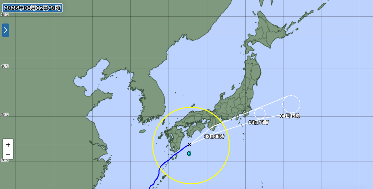 台風6号の影響