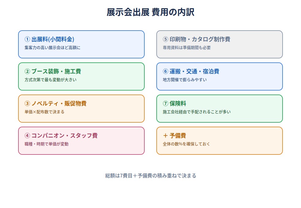 展示会出展にかかる費用の全体像