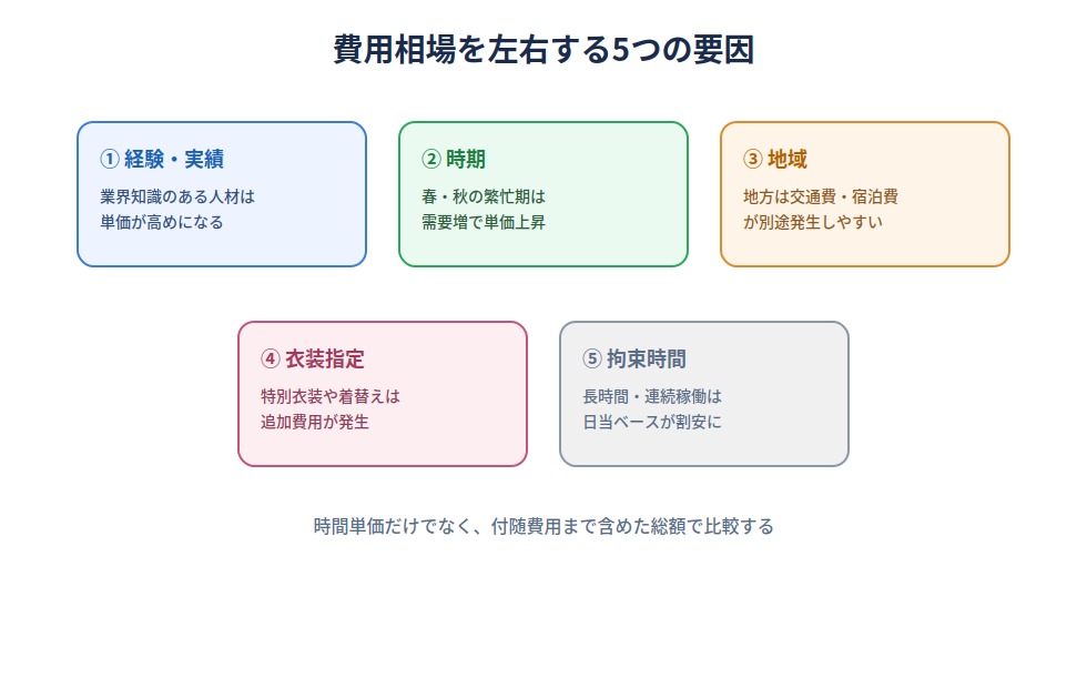 費用に影響する要因