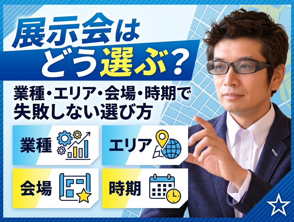 展示会はどう選ぶ？業種・エリア・会場・時期。失敗しない選び方